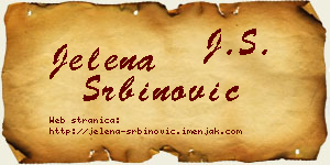 Jelena Srbinović vizit kartica